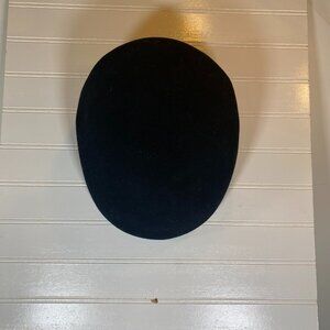Like New Scala Black Felt Men's Flat Gatsby Newsboy Hat, 7 1/4", Men's Size Larg